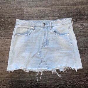 American Eagle Button Fly Mini Jean Cut Off Skirt